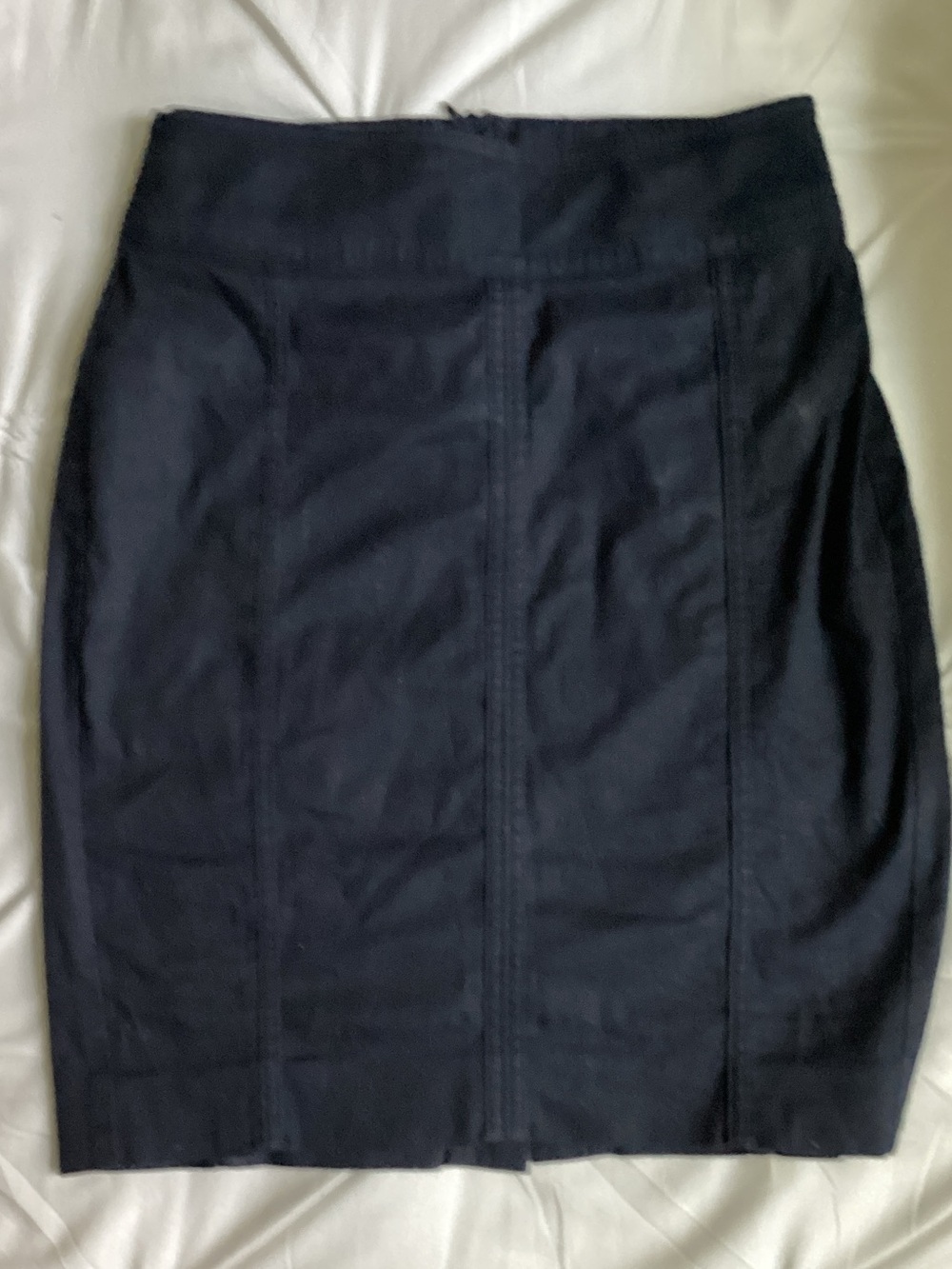Ann Taylor Navy Pencil Skirt with Panel Detailing, Astor pencil skirt